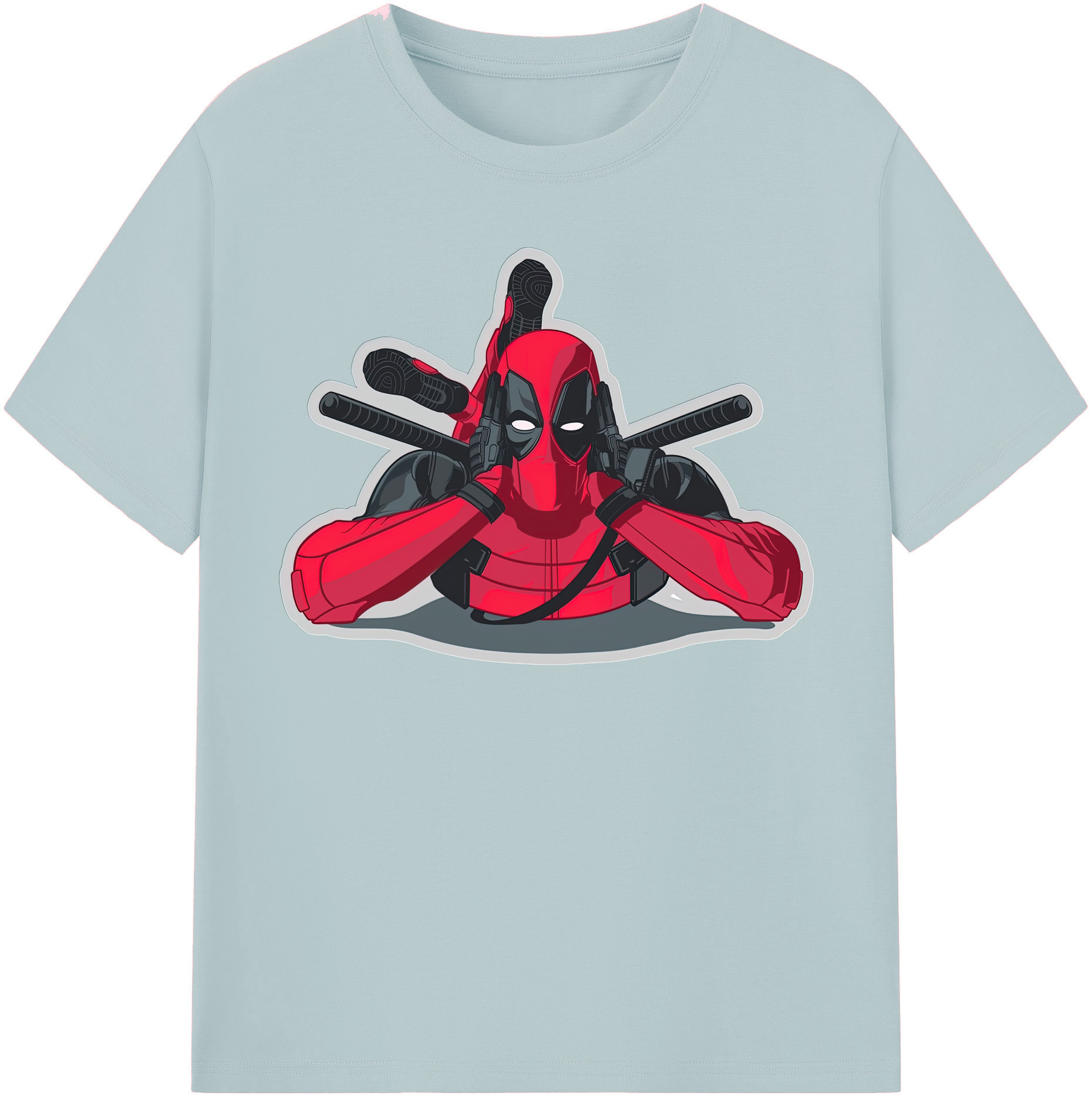 （画像用） Deadpool デッドプール 綿100％半袖Tシャツ（フロントプリント）